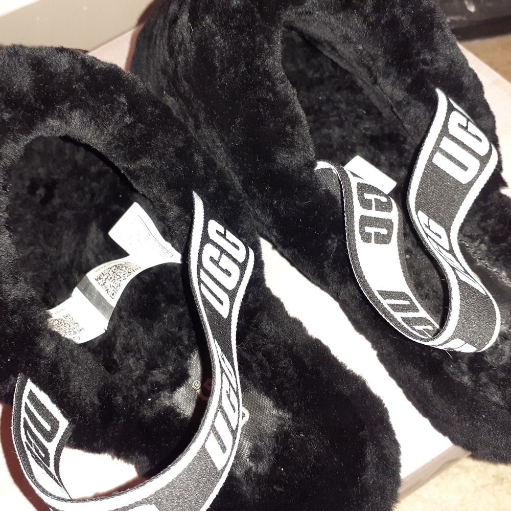 Ugg fluff yeah slides black